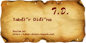 Tabár Diána névjegykártya